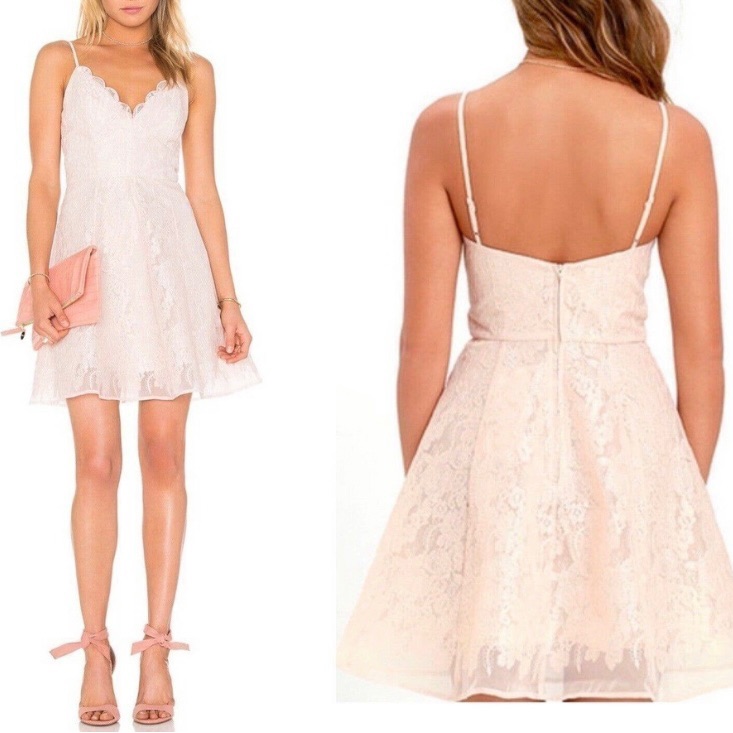 Keepsake The Label Blush Pink Lace Dress